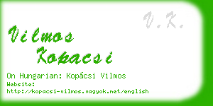 vilmos kopacsi business card